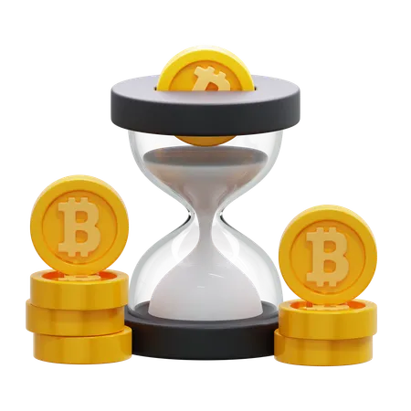 Bitcoin-Investitionszeit  3D Icon