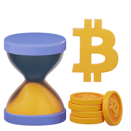 Bitcoin-Investitionszeit  3D Icon