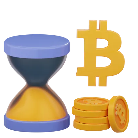 Bitcoin-Investitionszeit  3D Icon