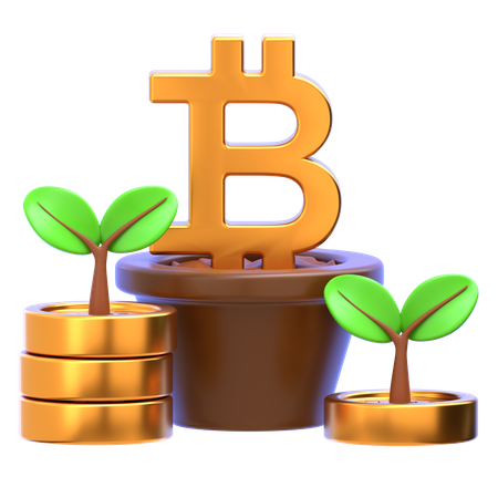 Bitcoin Investment  3D Icon