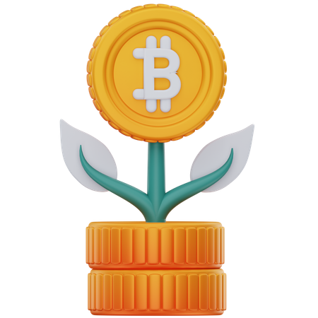 Bitcoin Investment  3D Icon