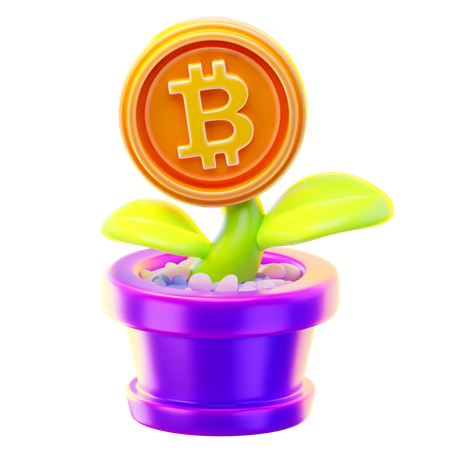Bitcoin Investment  3D Icon