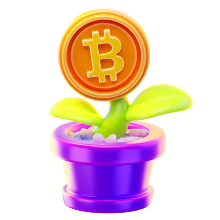 Bitcoin Investment  3D Icon