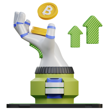 Bitcoin Investment  3D Icon