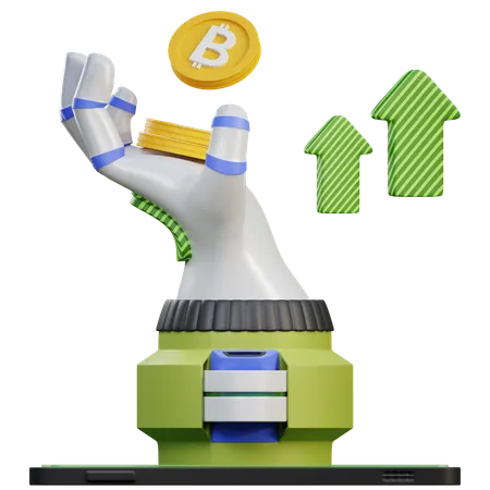 Bitcoin Investment  3D Icon
