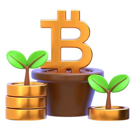 Bitcoin Investment  3D Icon