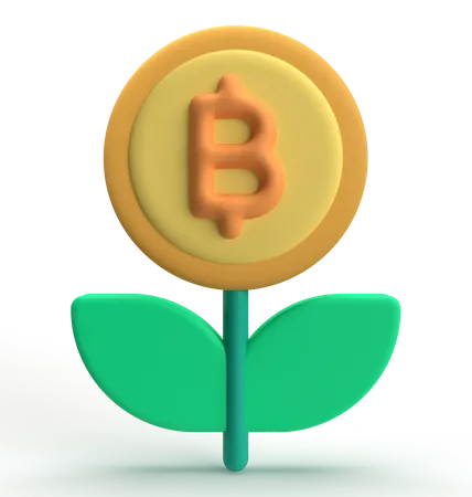 Bitcoin Investment  3D Icon