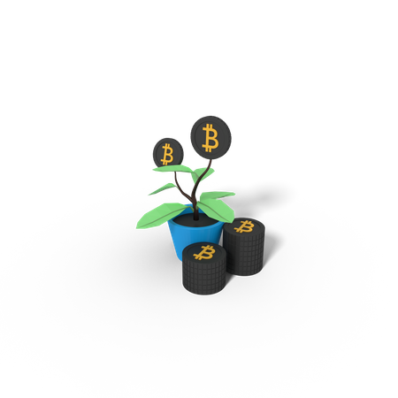 Bitcoin Investment  3D Icon