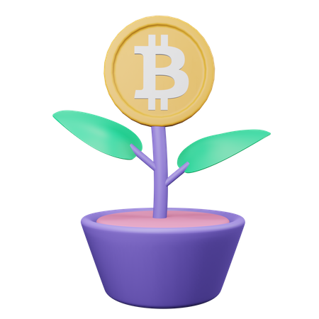 Bitcoin Investment  3D Illustration