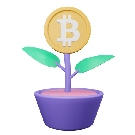 Bitcoin Investment  3D Illustration