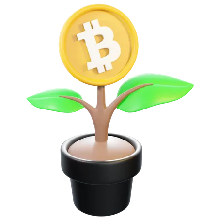 Bitcoin Investment  3D Illustration