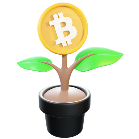 Bitcoin Investment 3D Illustration