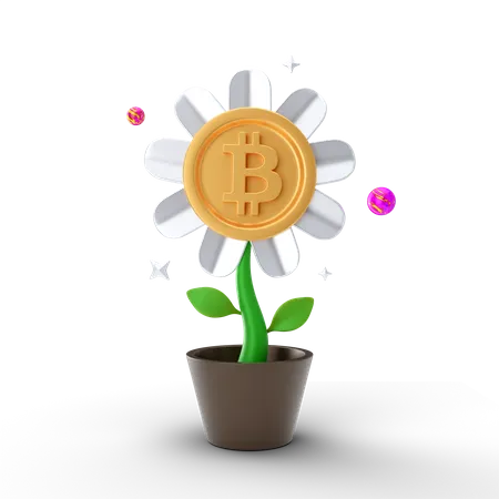 Bitcoin Investment  3D Illustration