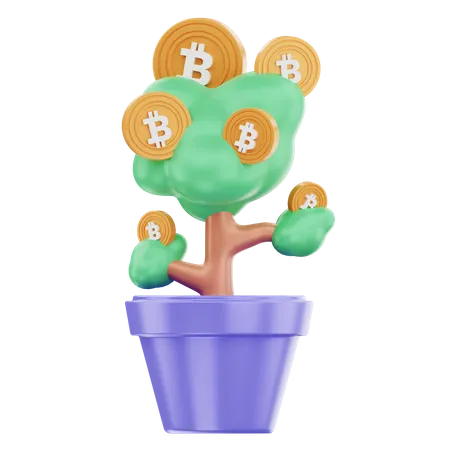 Bitcoin Investment 3 D Illustration 3D Icon