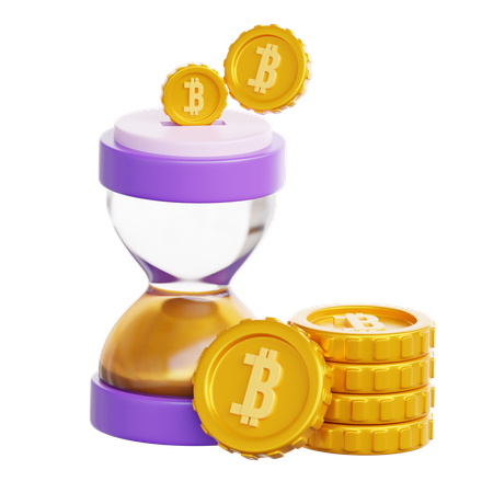 Bitcoin Investment Time  3D Icon
