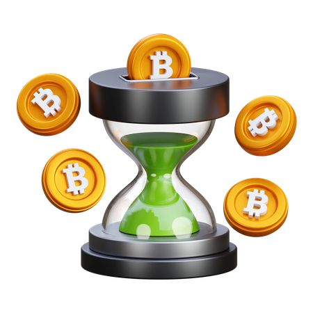 Bitcoin Investment Time  3D Icon