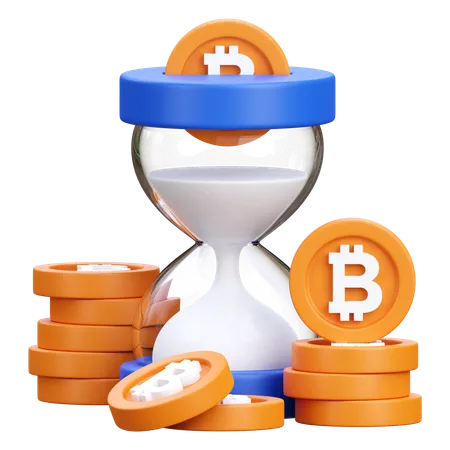 Bitcoin investment time  3D Icon