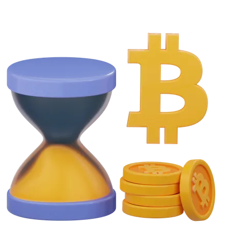 Bitcoin Investment Time  3D Icon