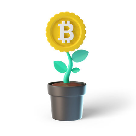 Bitcoin-Investmentanlage  3D Illustration