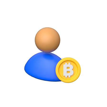 ビットコイン投資家  3D Icon
