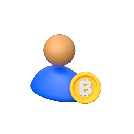 Bitcoin investor  3D Icon