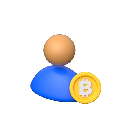 Bitcoin investor  3D Icon