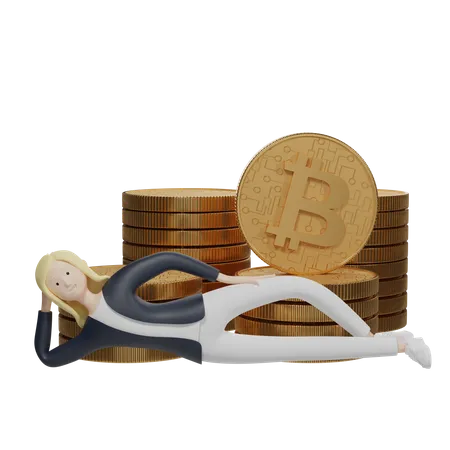 Bitcoin Investor  3D Illustration