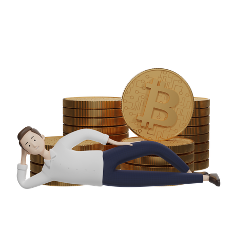 Bitcoin Investor 3D Illustration