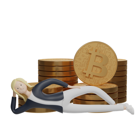Bitcoin Investor 3D Illustration