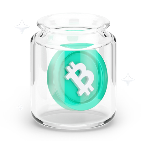 Bitcoin Jar  3D Icon