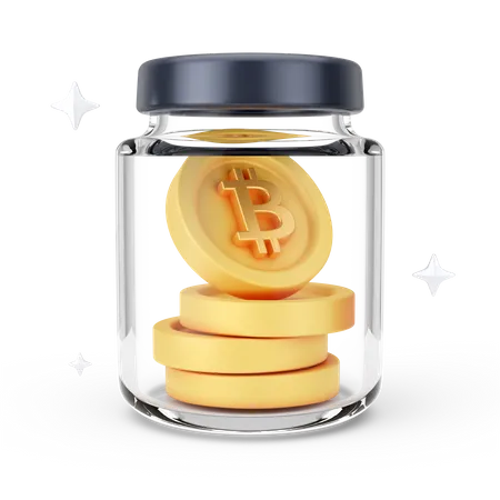 Bitcoin Jar  3D Icon