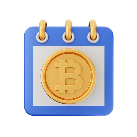 Bitcoin-Kalender  3D Icon