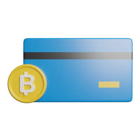 Bitcoin-Karte  3D Icon