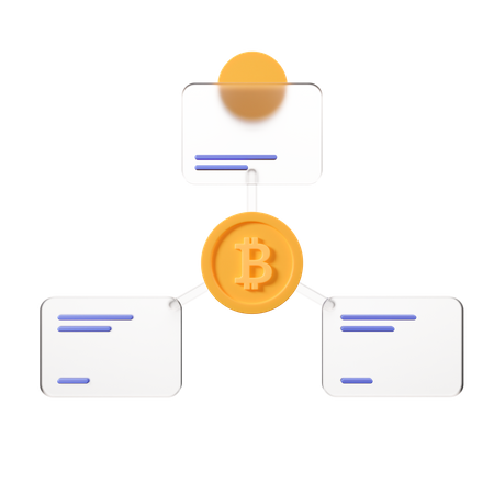 Bitcoin-Karte  3D Illustration
