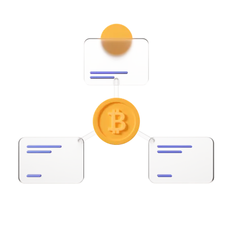 Bitcoin-Karte  3D Illustration