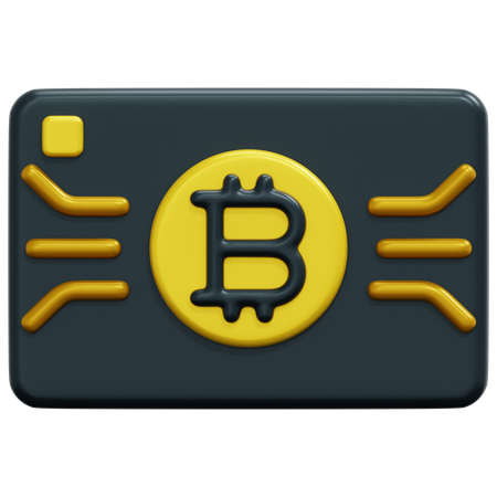 Bitcoin-Karte  3D Icon