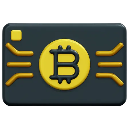 Bitcoin-Karte  3D Icon