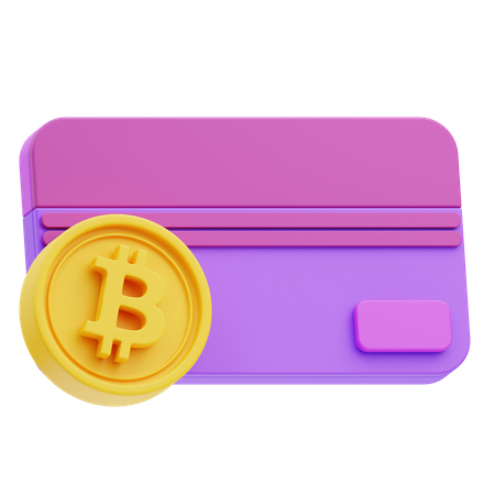 Bitcoin-Karte  3D Icon