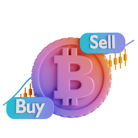 Bitcoin kaufen und verkaufen  3D Icon