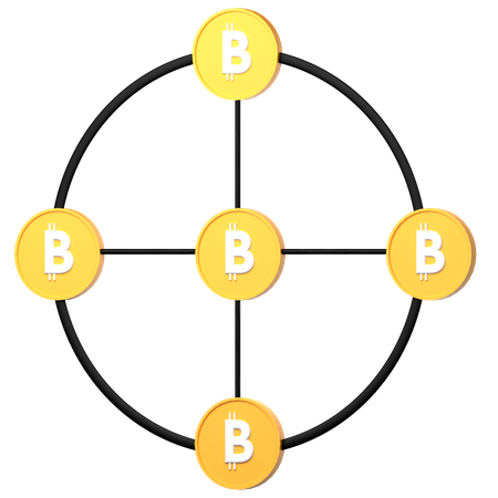 Bitcoin-Kette  3D Icon