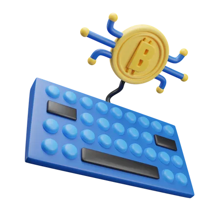 Bitcoin Keyboard  3D Icon