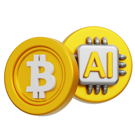 Bitcoin-KI  3D Icon