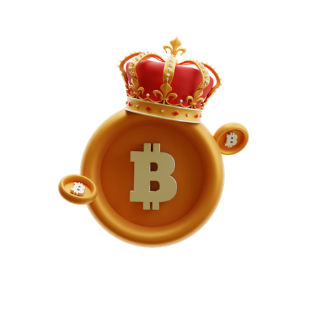 Bitcoin King  3D Icon