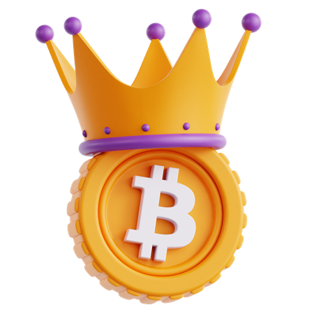 Bitcoin King  3D Icon