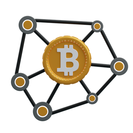 Bitcoin-Knoten  3D Icon