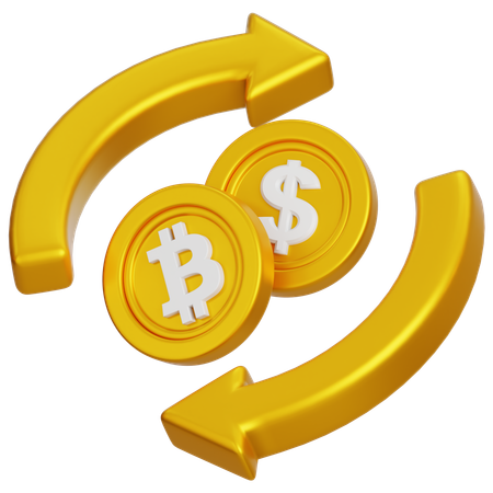 Bitcoin konvertieren  3D Icon