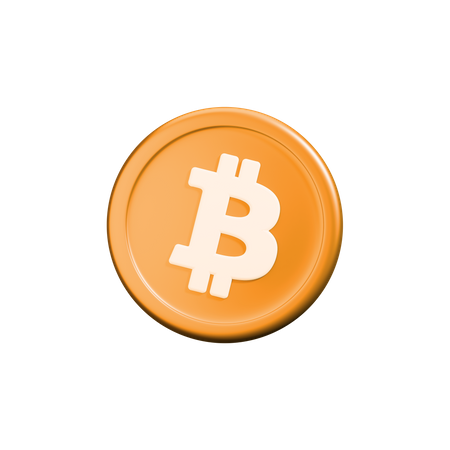 Bitcoin-Kryptomünze  3D Icon
