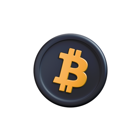 Bitcoin-Kryptomünze  3D Icon