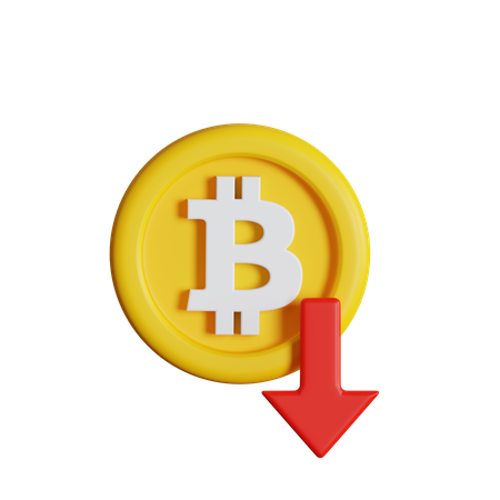 Bitcoin-Kurs gesunken  3D Icon