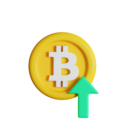 Bitcoin Kurs hoch  3D Icon